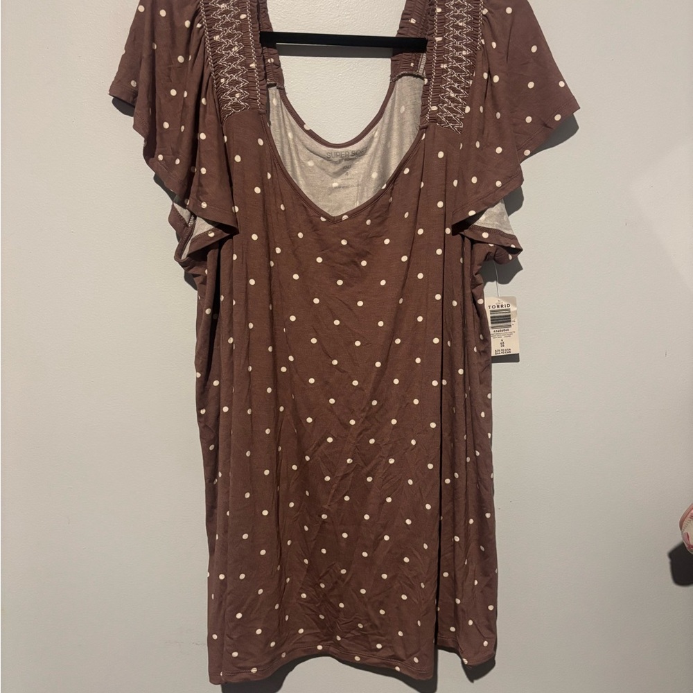 Torrid Polka Dot Blouse